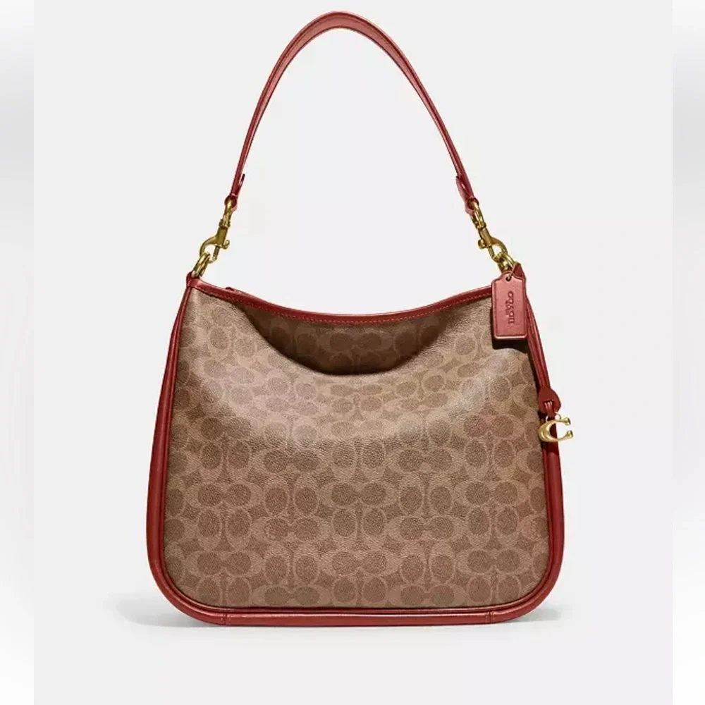 NWT Coach Cary Shoulder Crossbody Bag Signature Canvas CC436 Tan Medium Top Zip